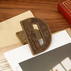 Vintage Initial Metal Clip | Heavy-Duty Junk Journal Page Holder