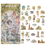 Old world society and vintage Victorian era washi stickers