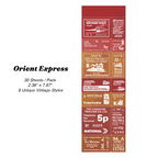 Vintage train ticket sticker Orient Express style red aesthetic for travel journal