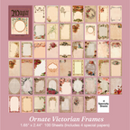Ornate Victorian antique frame and border magic book stickers for layering