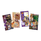 Set of 4 vintage sticker packs including Magic Diary, Whale Fall, and Secret Garden themes in gift packaging