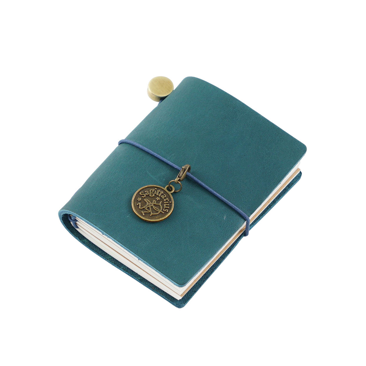 Pan Am blue oil wax genuine leather small pocket diary with vintage charm and smooth glossy aesthetic