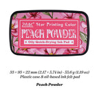 Peach Powder Star Printing oil-based ink pad in floral case