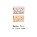Pendant Chain beech wood stamp – laser engraved double chain border, 1.57 × 2.75 in (40 × 70 mm), in gift box
