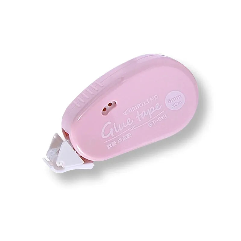 Pink double-sided glue tape roller