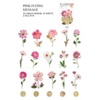 Pink Flying Message - romantic pressed flower wax seal for letters
