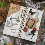 Plant collage PET stickers with waterproof botanical designs perfect for bullet journals
