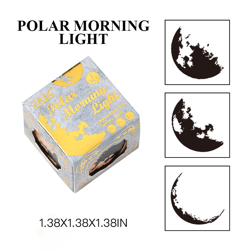 Polar Morning Light vintage wood stamp set - nature inspired design