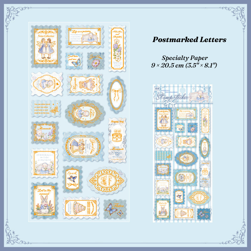 Stamp Story Gold Foil Stickers - Vintage Postage