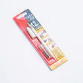 White precision craft knife pen retail packaging with 12 blades