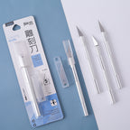Precision metal craft knife with aluminum pen body, blade case and 5 blades