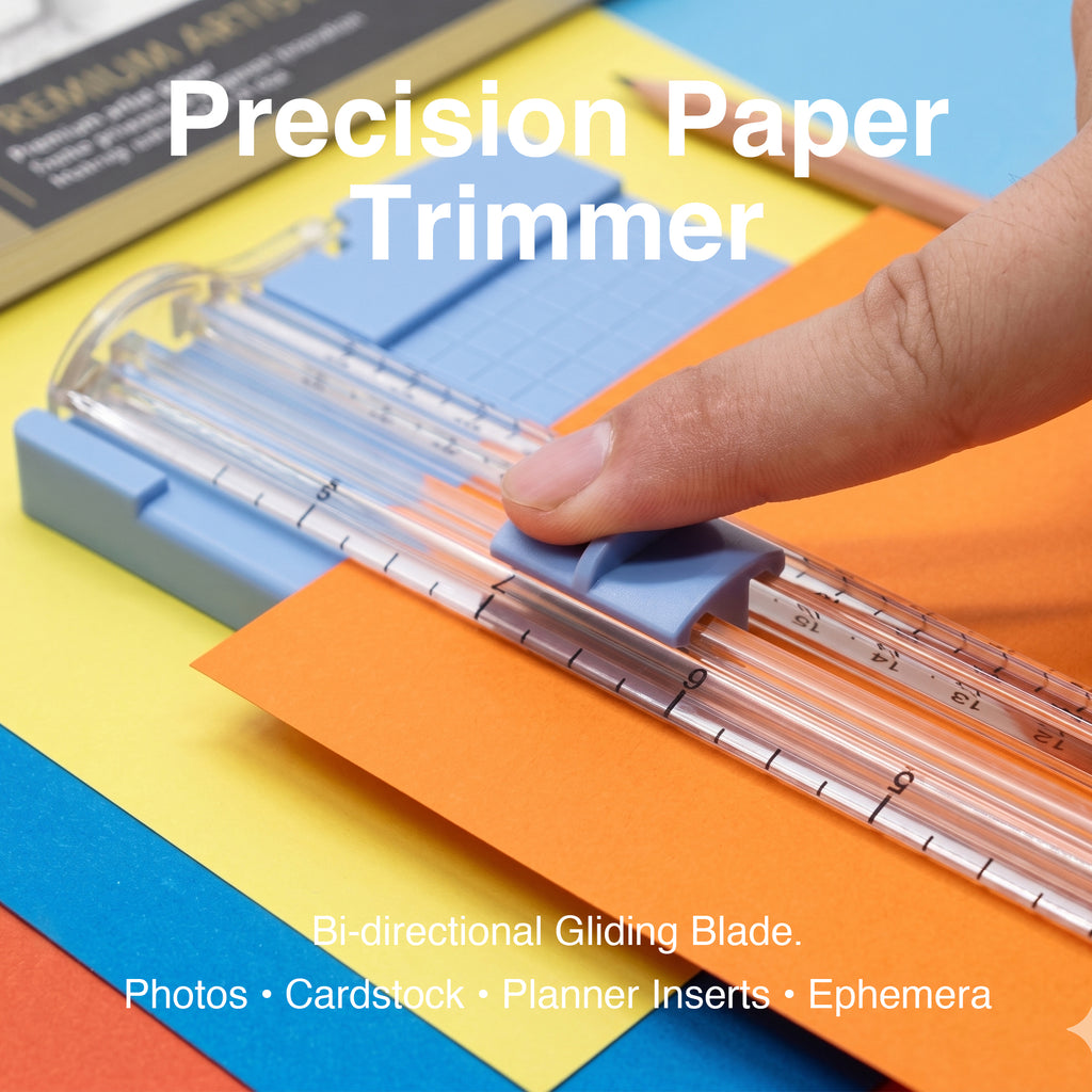 Mini paper trimmer precision pastel collection bi-directional gliding blade photos cardstock planner inserts