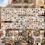 nostalgic poems prelude of youth full sheet chart 50 vintage sticker designs