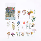 Pressed wildflowers and dried florals waterproof planner stickers