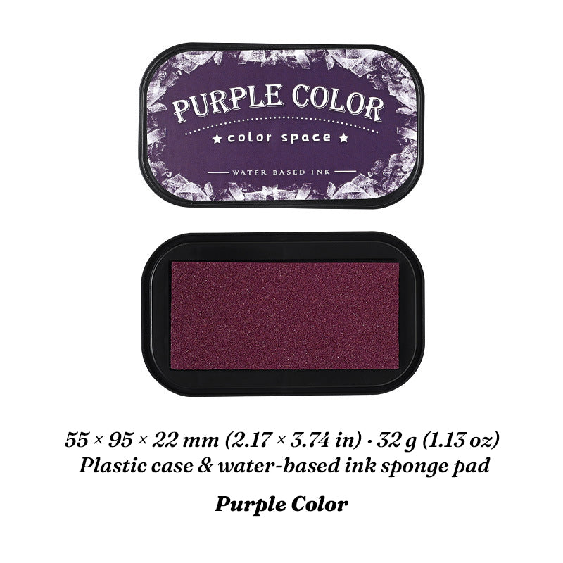 Purple Color water-based ink pad with open sponge surface
