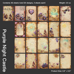 Magic Academy Collection - Purple Night Castle Gothic Background Paper