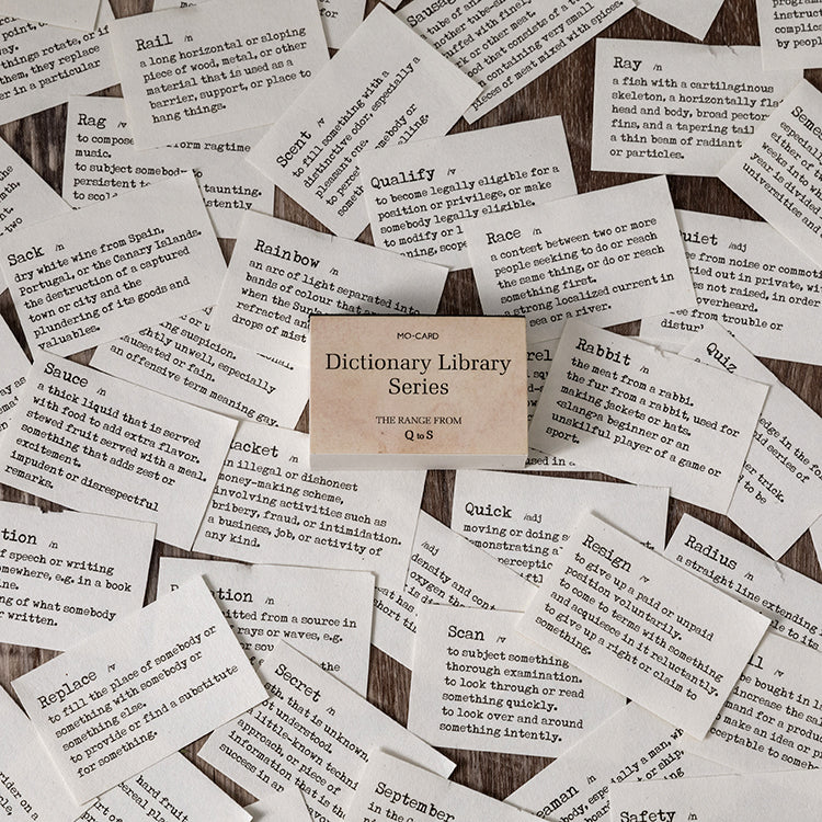 Q-S volume - vintage dictionary mini journal library series