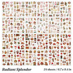 Years of Romance Sticker Book – 24 Washi Sheets, 4 Styles