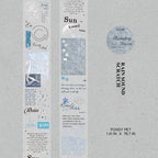 Rain Sound Scratch pattern - matte PET washi tape 36mm x 2m