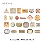 "Receipt Collection - vintage receipt-themed stickers from retro sticker box"