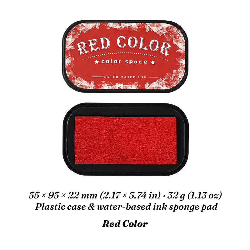 Red Color water-based ink pad with open sponge surface
