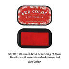 Red Color water-based ink pad with open sponge surface