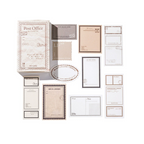 "Remote Post Office vintage memo sticker with nostalgic postal theme border"