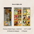 Retro coffee advertising posters vintage aesthetic stickers