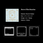 "Miss Time" Vintage 3-in-1 Nesting Wood Stamp