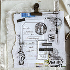 Retro sticker pack packaging with folding backboard storage