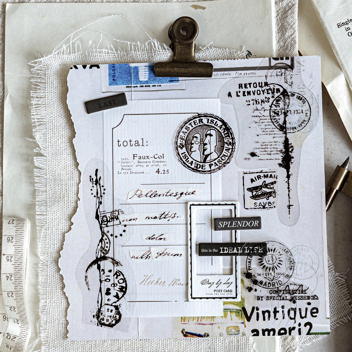 Retro sticker pack packaging with folding backboard storage