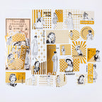 Retro 1950s fashion ladies and vintage aesthetic stickers