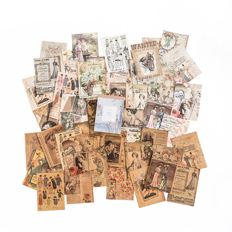 Retro modern posters vintage dual material paper pad