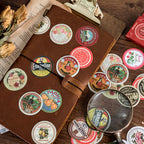Retro seal stickers collection from Fetish Time series perfect for journal decoration and scrapbooking

