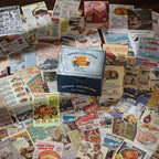 Detailed view of retro vintage stickers with nostalgic aesthetic for creative projects