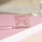 lace reverie acrylic stamp ribbon knot tiny clear stamp lace detail vintage