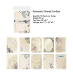 Romantic Flower Shadow design - botanical lace vintage paper