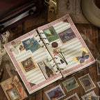 30-piece romantic ukiyo-e foil sticker collection for journaling and scrapbooking