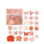 Romantic crimson blooms aesthetic junk journal ephemera