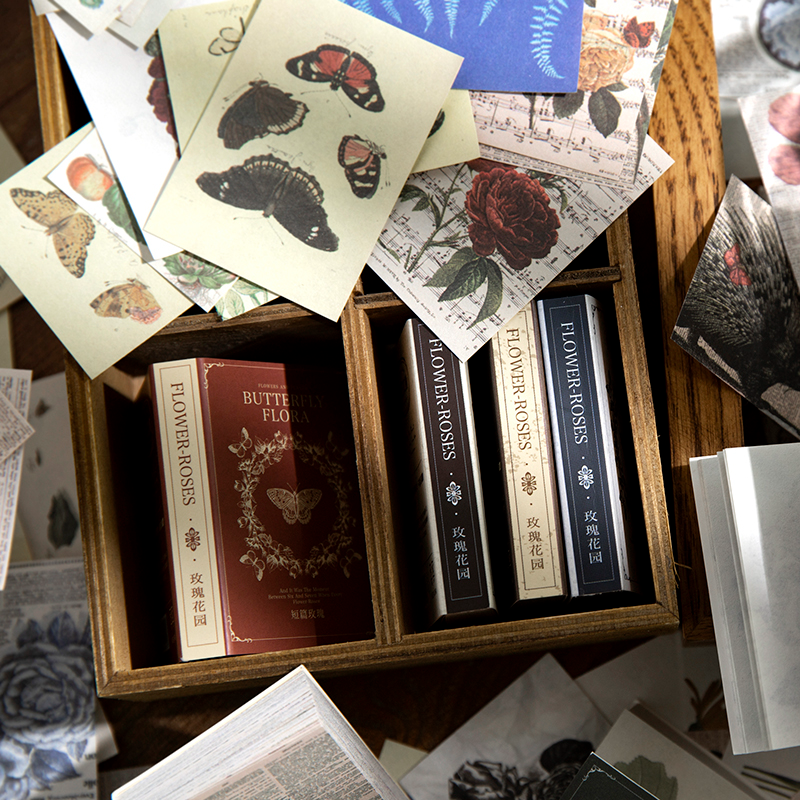 Mini Rose Paper Pad Set - Scrapbook and Craft Paper