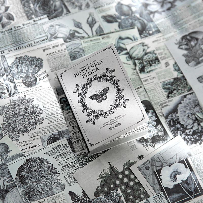 Vintage Rose Garden Paper Pad - Pocket Size Journal Decoration Paper