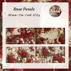 Rose Petals design — full 380mm pattern loop of roses and butterflies