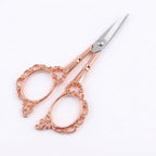 Rose gold plum blossom scissors with delicate floral handle