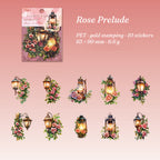 Rose Prelude colorway — 10 rose lantern stickers