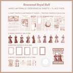 European vintage Rosewood Royal Ball mixed media craft pack for journaling