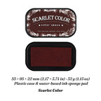 Scarlet Color water-based ink pad with open sponge surface