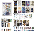 Scattered Stars theme — full layout of 83 celestial specimen pieces