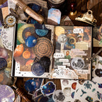 Scattered Stars theme — full layout of 83 celestial specimen pieces