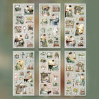 vintage time pet transfer stickers sealed memories teal green vintage vignettes transfer sheet