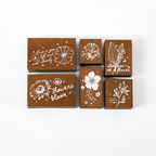 Vintage Collector's Notes Wood Stamp - Secret Garden Design